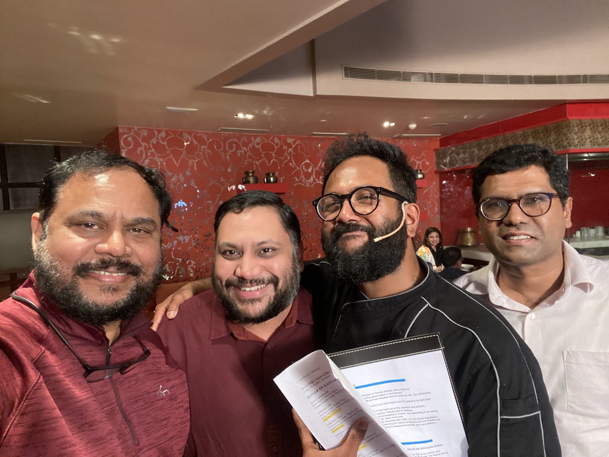 ckknaturals's tweet photo. Australian master chef contestant #ChefLoki from salem.
More than the taste &amp; quantity of 8 course menu what we loved is 
1. Chef Loki’s energy level, enthusiasm &amp; friendliness 
2. The way food served, it’s smell and is a treat to our eyes
 #RotaryFundRaise @bala4ib @TheChefLoki https://t.co/BX5He0qt7X