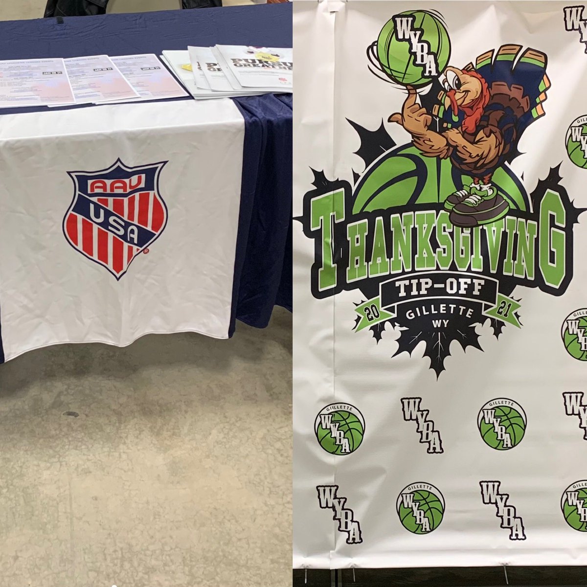 StanqAAU's tweet photo. The Thanksgiving Tip Off is about to begin! Here in Gillette WY! Hosted by WYBA good luck to all #wyba #aaubasketball https://t.co/tp0AHPYxmS