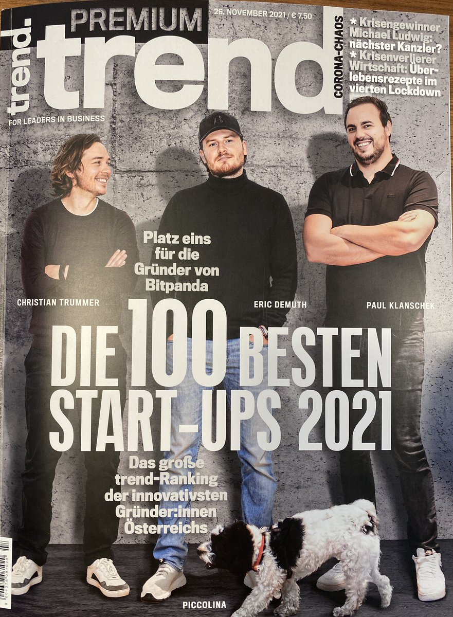 Gerd_Karlhuber's tweet image. Very honored to be ranked #13 in #trend. magazine 100 best startups in Austria amongst many rockstars. 🙏🏼Thanks to all supporters 🚀
#blockpit #cryptotax #blockchainrevolution #wearehiring 
lnkd.in/eJZ9YTH4
Kudos to our friends at @bitpanda for 3 times winner in a row 🎉