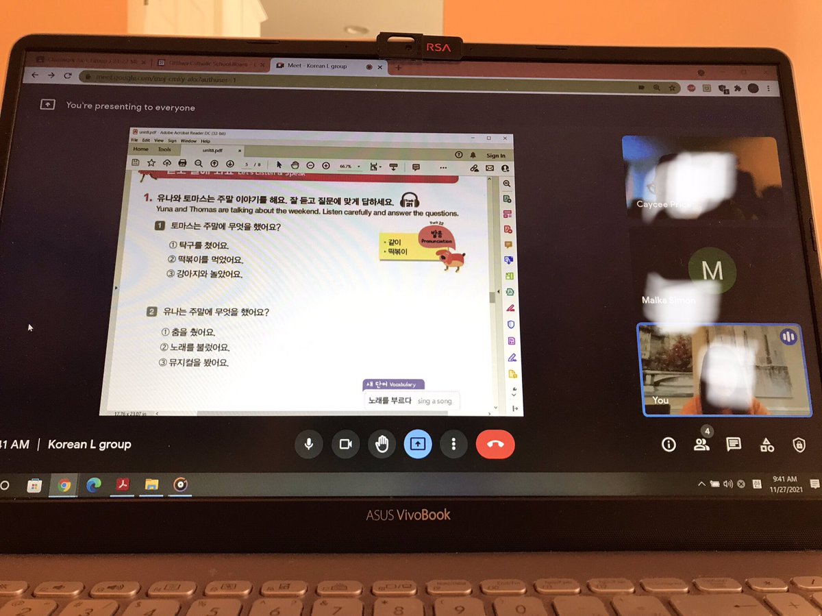 2_korean's tweet photo. 2021-2022 Korean Class

9:00-10:40 Low group 
10:40-10:55 Break time
10:55-12:30 High group 
@MarianneKayed @OCSBContEd 
#korean #ILPOCSB https://t.co/MT65jaoCSI