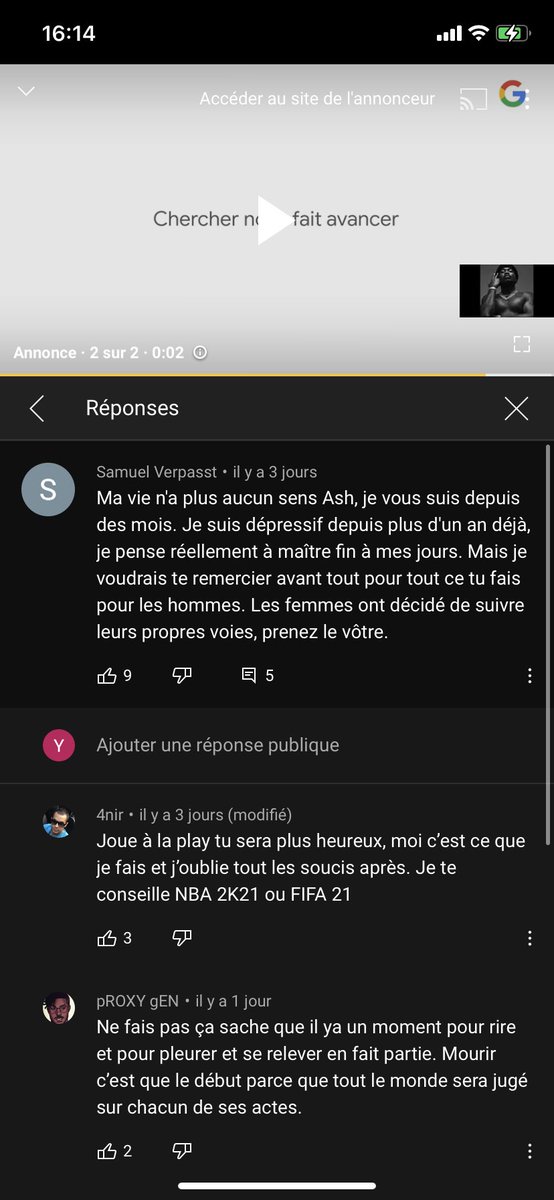 tafdow's tweet photo. Putain, le frérot a carrément des pensées suicidaire et il ose lui conseiller de jouer à la play pour aller mieux 😭😭😭😭 https://t.co/n0vgH4oG8b