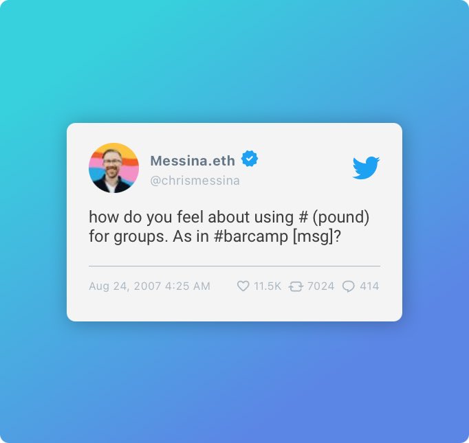 PAPERonNet's tweet image. 트위터의 시작과 해시태그의 시작!