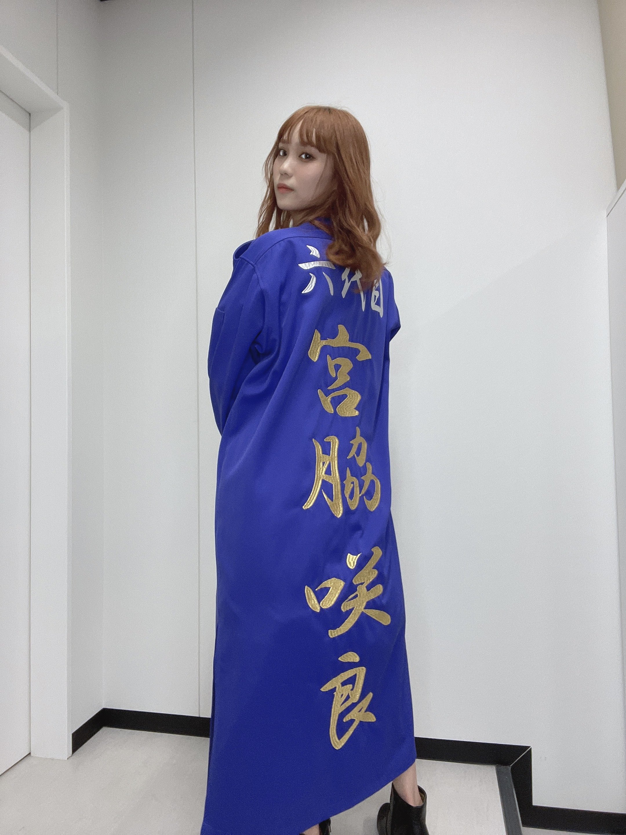 宮脇咲良 特攻服 HKT48 宮脇咲良 エンジショート特攻服刺繍 龍翔鳳舞 | 特攻服
