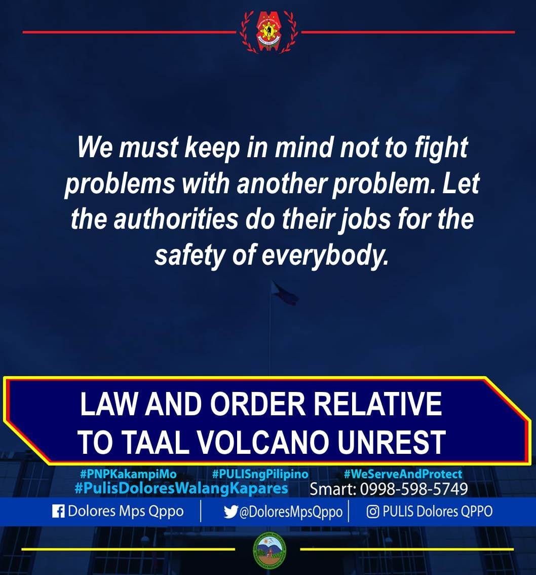 DoloresMpsQPPO's tweet photo. #TaalVolcano
#TaalVolcanoUpdate
#PulisMagiting
#ArangkadaCALABARZON https://t.co/CEPrMvYWlT