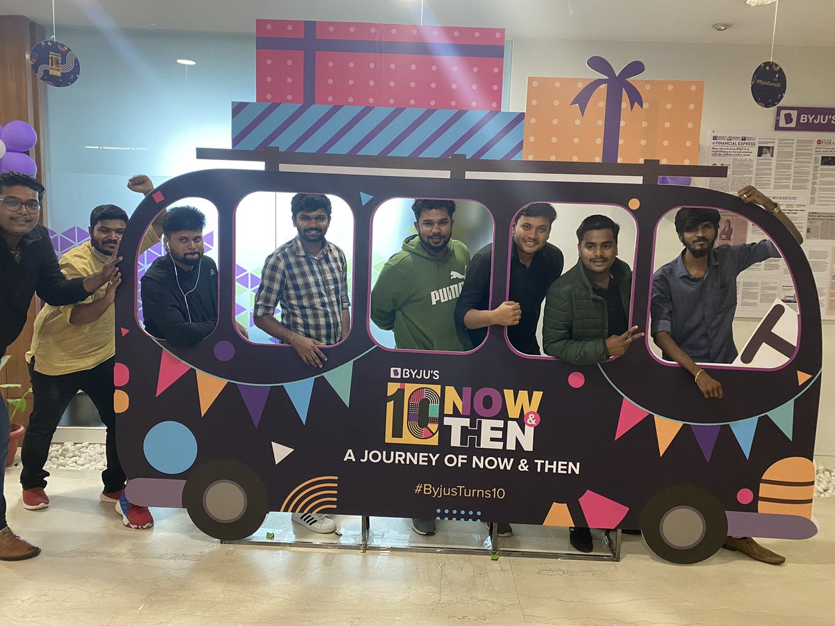 Manoj_D_'s tweet photo. Byju’s terms 10 #ByjusTerns10 
Good vibes 🎉 https://t.co/i1MqBOEHyG