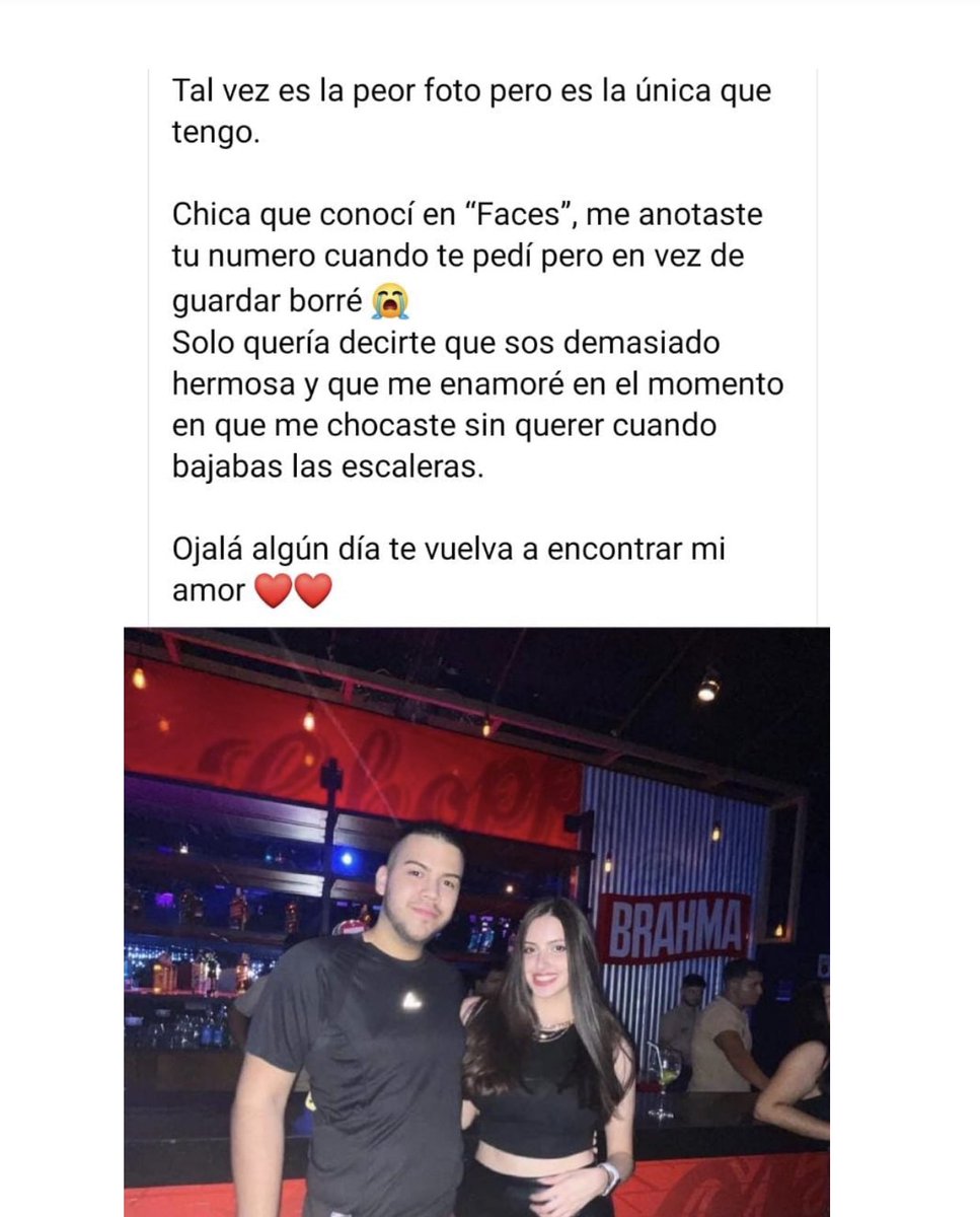 facespub's tweet photo. SE BUSCA ⚠️

Regalamos 10 mesas para hoy con consumo cada uno a los que nos den pistas o nos ayude a compartir la historia para encontrarle más rápido a la chica de la foto y una mesa también para los enamorados 💏 

Mencionale a dos amigos para participar y dale RT. https://t.co/39oDQIO7A6