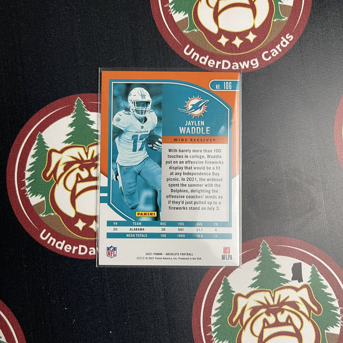 UnderDawgCards's tweet photo. Jaylen Waddle @D1__JW @MiamiDolphins @AlabamaFTBL 
-
2021 @PaniniAmerica Absolute Football Orange Mosaic /199 RC
-
$20.00 Shipped BMWT 
-
@HobbyConnector 
@OnReplin 
@Hobby_Connect 
@sports_sell 
-
#JaylenWaddle #MiamiDophins #AlabamaCrimsonTide #RollTide #Panini  #OrangeMosaic https://t.co/fUtdZ4Rgns