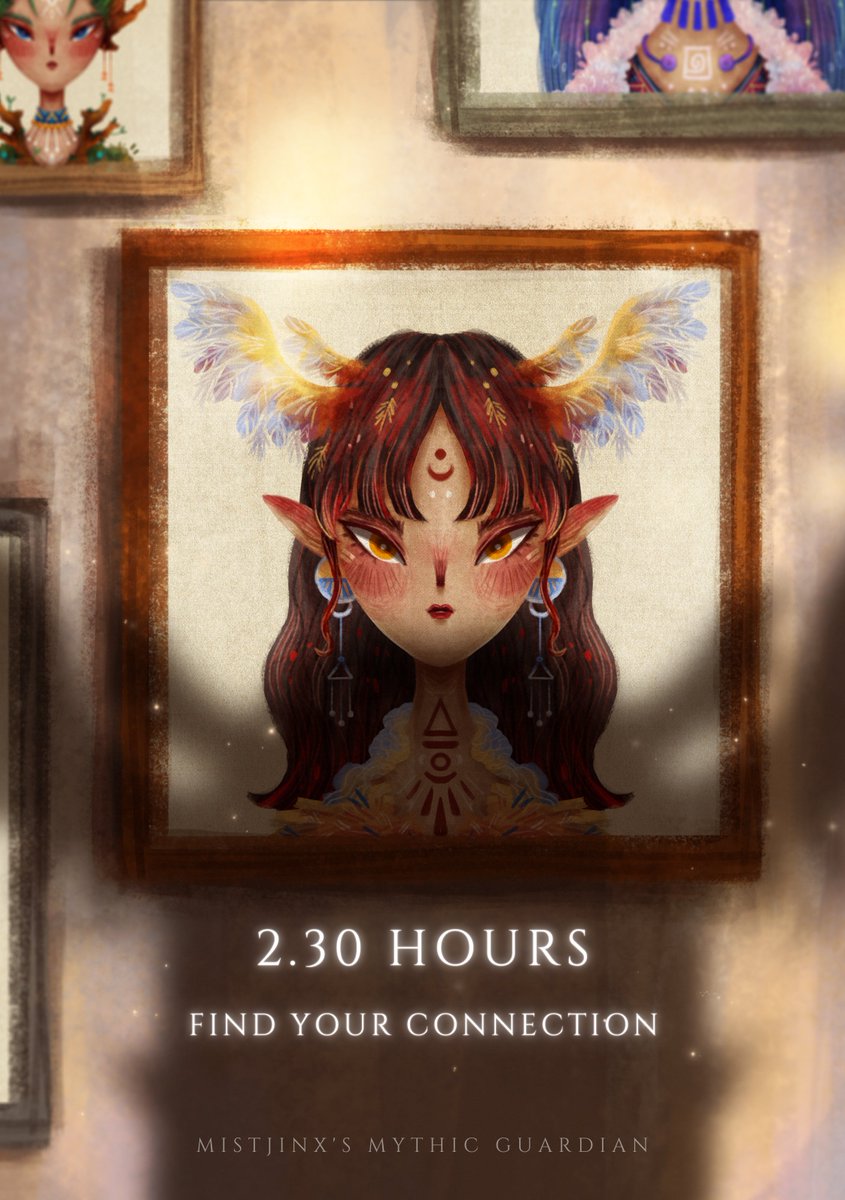 MistJinx's tweet photo. It's been 1 week - MistJinx's Mythic Guardian received loads of support. Can't thank you all enough.

I really put my heart and energy into them, and hoping the concept of 'find your connection' will go a long way. 🌿🦋

Congrats all primeval guardians, and see you next batch 😉 https://t.co/yiVfiQJl8I