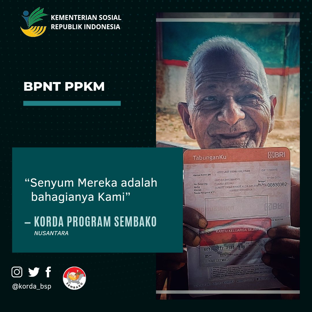 SyainNaza's tweet photo. Senyum Mereka adalah Bahagianya Kami
#Korda Program Sembako

Terima Kasih Pak @jokowi https://t.co/I22pTZeQKh