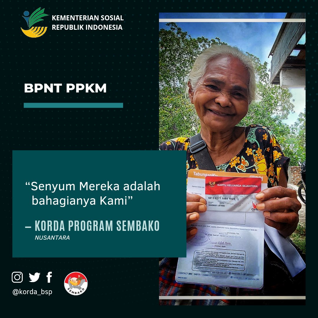 SyainNaza's tweet photo. Senyum Mereka adalah Bahagianya Kami
#Korda Program Sembako

Terima Kasih Pak @jokowi https://t.co/I22pTZeQKh