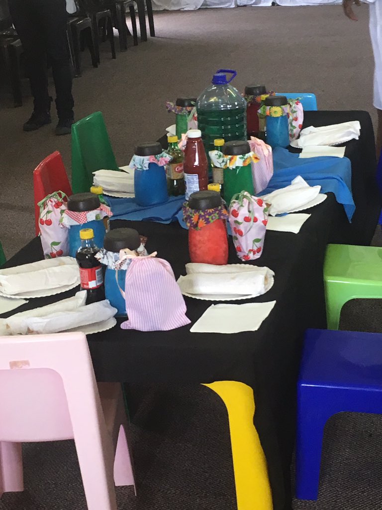 SharonPeetz's tweet photo. So incredibly proud of my awesome mum! Throughout the year she supports the Sacred Hearts Children's Home, and it culminates in the Christmas Party she gives! 72 children get amazing gifts, lunch and treats! A huge thank you to #Spar and #Jerimah Meats who sponsored 144 hotdogs! https://t.co/dsJobgTeRs