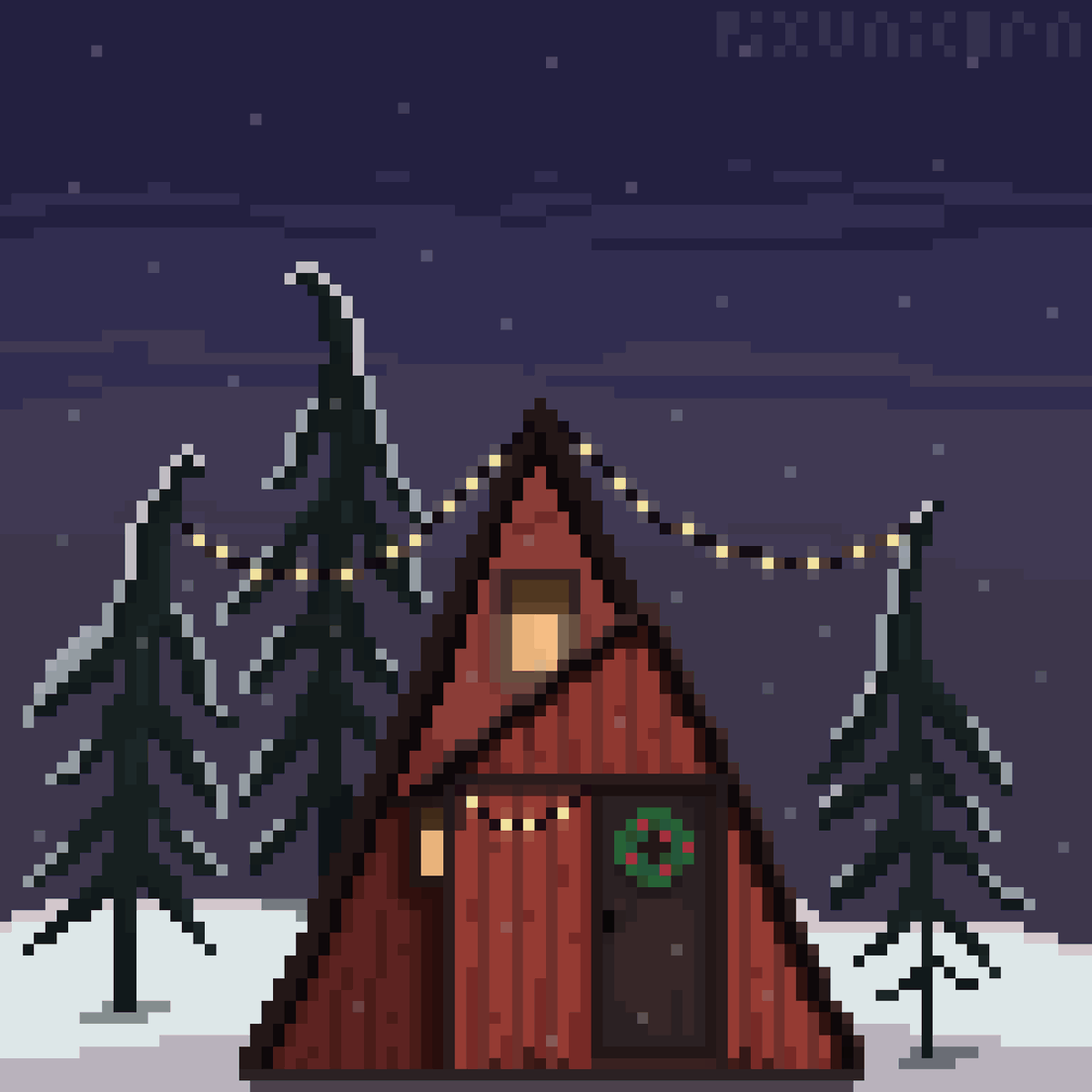 pxlunicorn's tweet photo. a-frame cabin ♥️
#pixelart #pixelartist #cabin https://t.co/iwBrUhENij