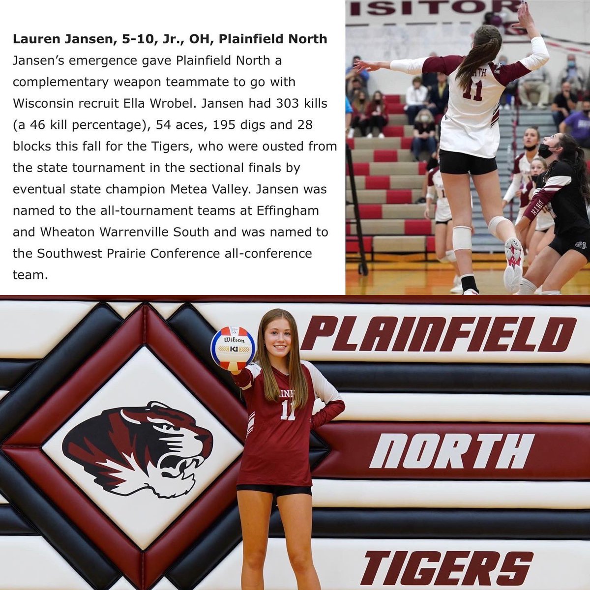 pnhsvb's tweet photo. CONGRATULATIONS to @ellawrobell Lauren Jansen &amp; Ella Strausberger on being named to the 2021 @illprepvb All-State Team‼️‼️

Ella Wrobel - First Team All-State
Lauren Jansen - Special Mention
Ella Strausberger - Special Mention

@PNHSAD @IVCAcoaches @BadgerVB @Joliet_HN https://t.co/EkSES455s3