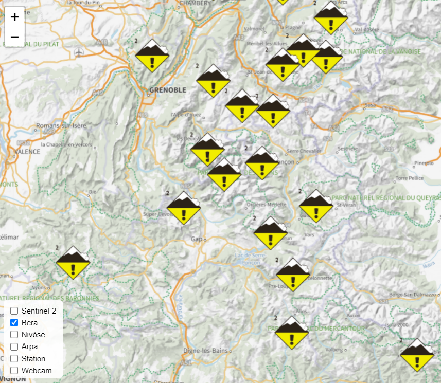 Ajout dans notre Floconmètre des BERA (Bulletins d'Estimation du Risque d'Avalanche) pour les Alpes, les Pyrénées et la Corse.
Une raison de plus pour les consulter avant de se jeter dans la peuf !❄️⛷️

mercantour.info/techno/flocon-…