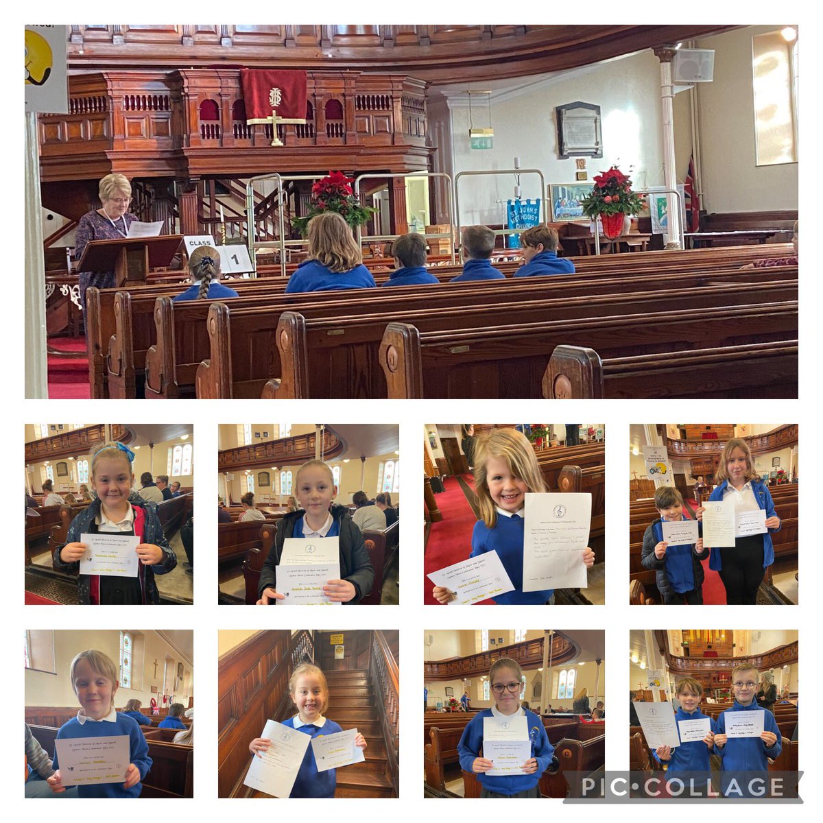 Pondhu92's tweet photo. Mrs Rundle was a very proud teacher today when the Pondhu children performed at the church! They did a brilliant job and represented the school well. Lots of positive feedback from the adjudicators and Pondhu was the most represented school with 11 children taking part #proud 🤩 https://t.co/6xjUlGt2Lp