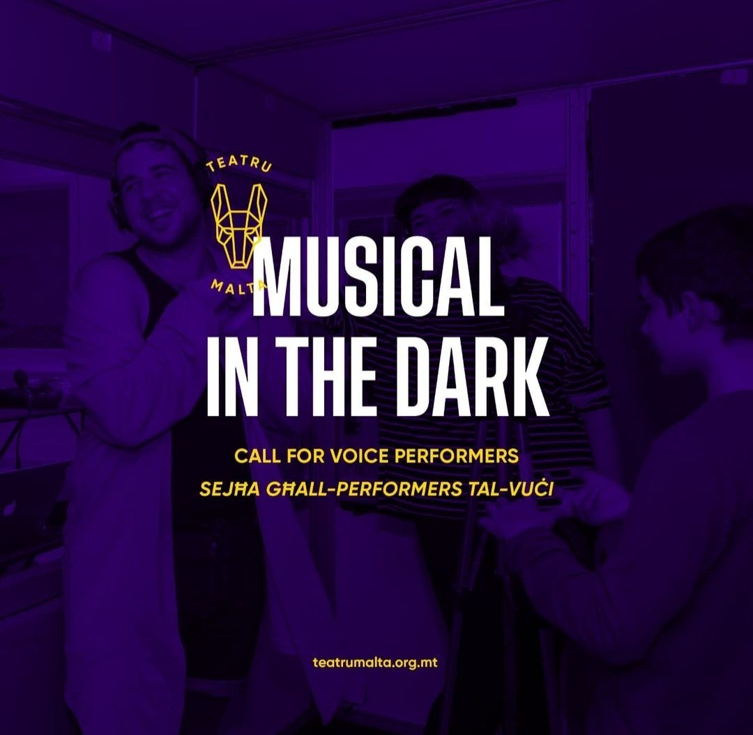 Teatru Malta (@teatrumalta) on Twitter photo APPLICATIONS for Musical in the Dark are out now and we're looking for 4 voice artists for their latest in the dark installment!
Download your audition calls today by visiting🔗teatrumalta.org.mt/calls/call-for…🔗
Deadline to apply is Monday 29th November 2021
<a href="/GodhwaniVikesh/">Vikesh Godhwani</a> APPLICATIONS for Musical in the Dark are out now and we're looking for 4 voice artists for their latest in the dark installment!
Download your audition calls today by visiting🔗teatrumalta.org.mt/calls/call-for…🔗
Deadline to apply is Monday 29th November 2021
<a href="/GodhwaniVikesh/">Vikesh Godhwani</a>