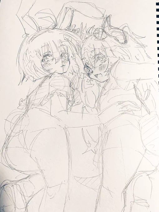 配信見ながら描きま〜₍˄·͈༝·͈˄₎◞︎ ̑̑ෆ⃛
兎々さんのふぁんあーとタグって何でしょう??
 #うさxどら 