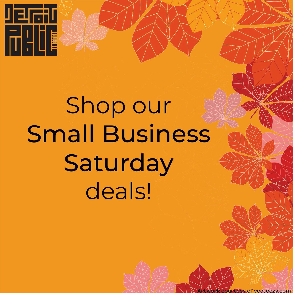 This Small Business Saturday, take advantage of some awesome deals and support Detroit Public Theatre at the same time!

This weekend, all DPT merchandise is 10% off by using the code THANKSDPT at checkout! 

Click the link in our bio to visit the DPT Shop and buy your swag!