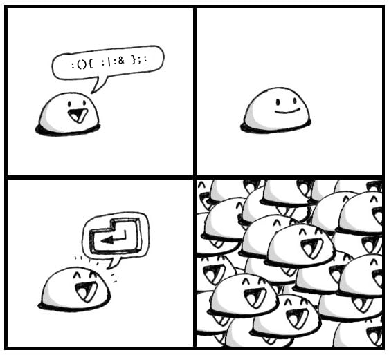 Nixcraft Amp Bash Fork Bomb For Your Linux Or Unix Boxes Meme See T Co Amhpwa4ygi For More Info T Co Mmzq7zaggx Twitter Nixcraft Amp Bash Fork Bomb For Your Linux Or Unix Boxes Meme See T Co Amhpwa4ygi For More Info T Co Mmzq7zaggx Twitter