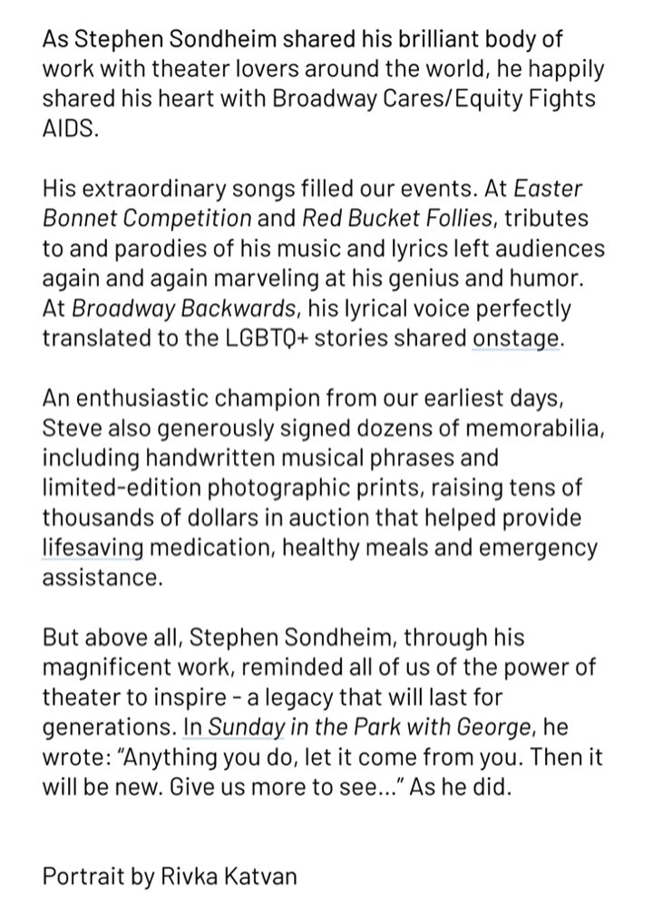 Broadway Cares tweet media