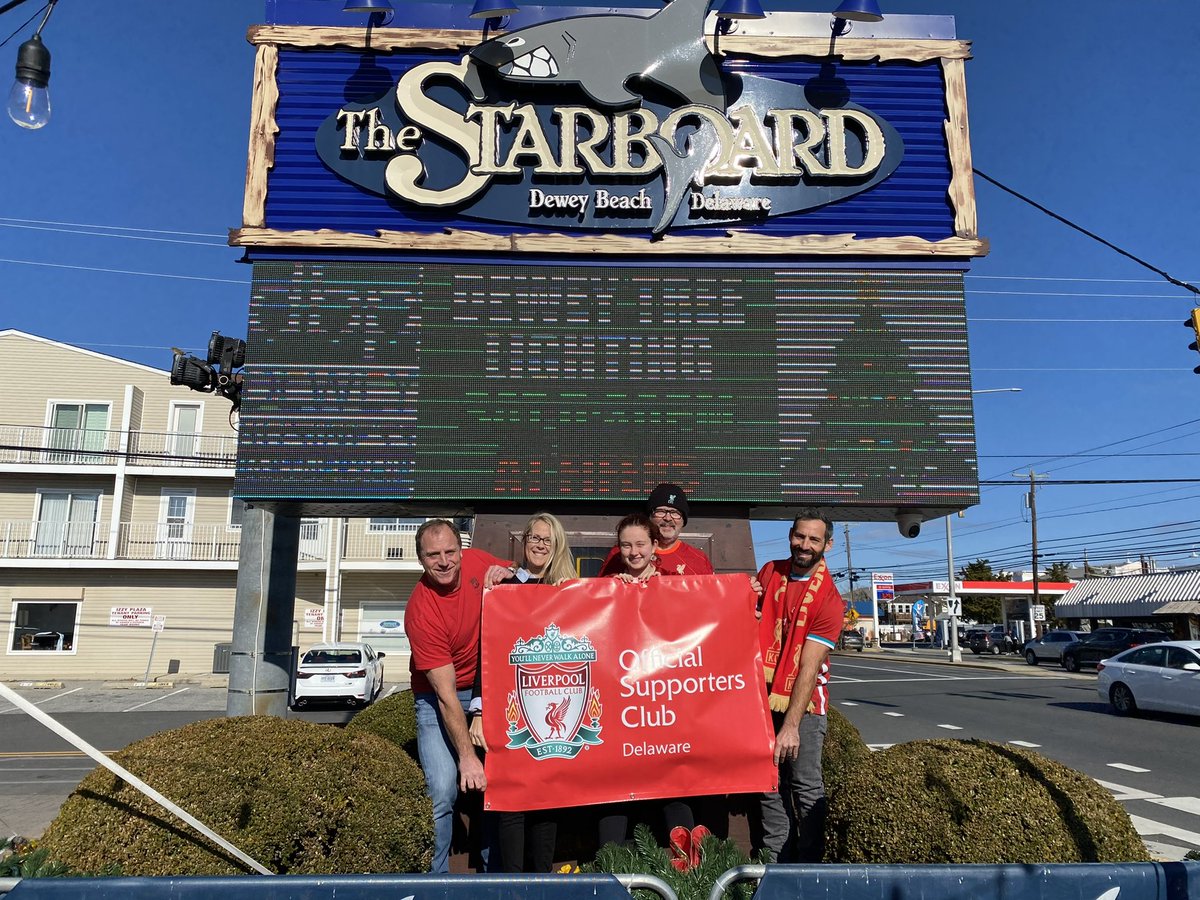 OLSCDelaware's tweet photo. #OLSCDelaware at The Starboard! Cheering on the Reds! Let’s go, Liverpool! #LIVSOU #MyPLMorning #LFC https://t.co/gYcAeotBo3