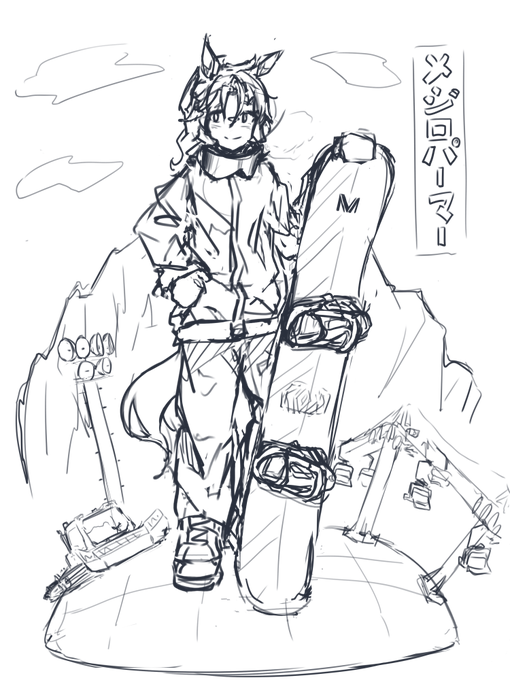 100%完成しない絵のラフができた 