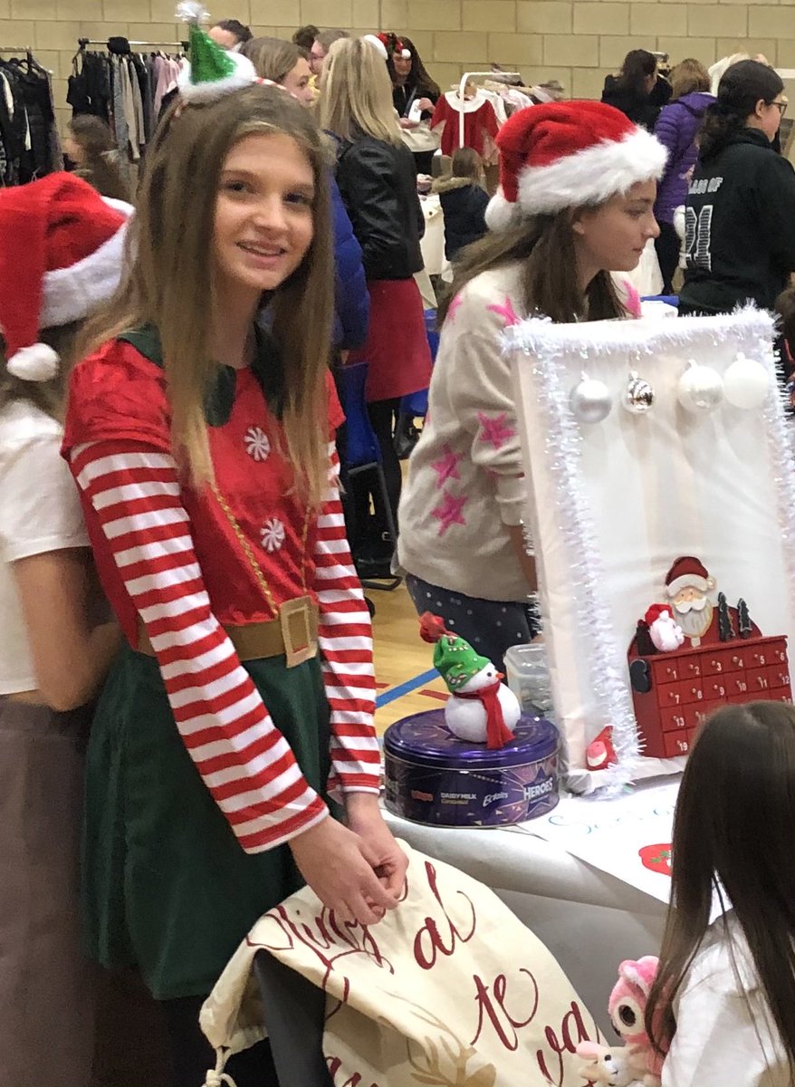 _JohnCase's tweet photo. ⁦Great work! Festive #charity support for #cancer ⁦@mariecurieuk⁩ .. well done girls for raising £130 #heartofgold  - proud! https://t.co/B37Yx1HMc9