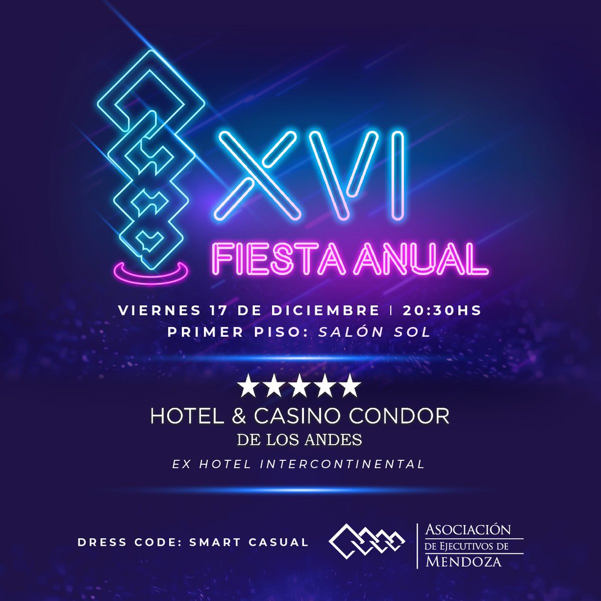 XVI Fiesta Anual de Premiacion Empresaria.
Entradas en venta en:
lnkd.in/eNqCrJt7