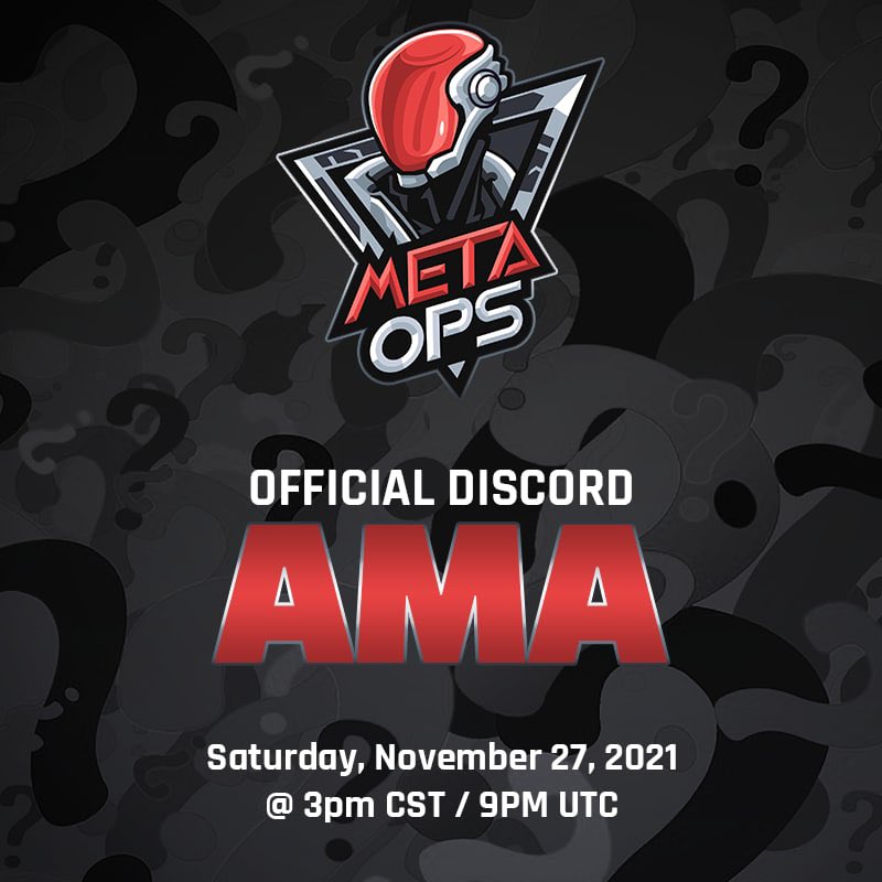 MetaOpsGaming's tweet photo. TODAY IS THE DAY!! 🤩
Tune in to discord We will be:
-Releasing in game footage 🗺🔫
-AMA participate only giveaway 🤑 🎉
-Answering all questions!📝🔍

Discord in Bio!!! Gear up Soldier 👋🏻
#eth #NFTGaming #P2E #Crypto https://t.co/98NrvNUD2h