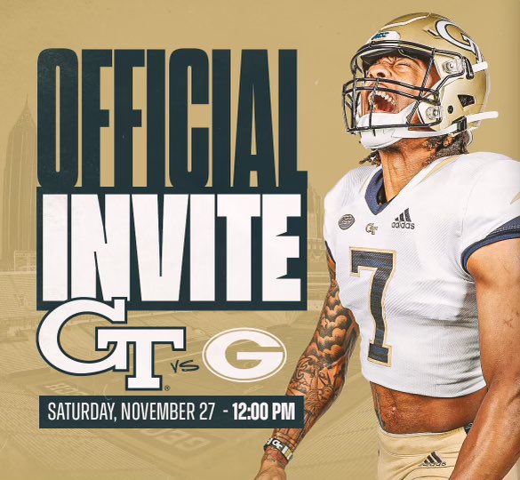 I’ll be attending the Georgia vs Georgia Tech Game today in Atlanta!💯🐝#4the404 <a href="/PatienceVeitch/">Patience Satterfield 🔑</a> <a href="/GTRecruitBuzz/">Georgia Tech Recruiting Buzz</a> <a href="/CoachHeej/">Jacob Hejeebu</a> @SWDBALLCOACH #Thewest23’