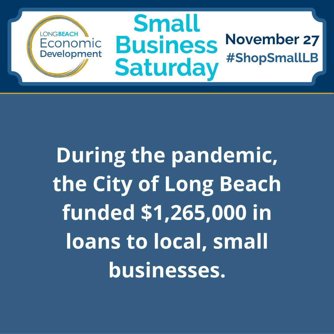 LongBeachCity's tweet photo. This #SmallBusinessSaturday make sure to shop local! π Small businesses need your help now more than ever. #ShopSmallLB https://t.co/jYKQA7vsmX