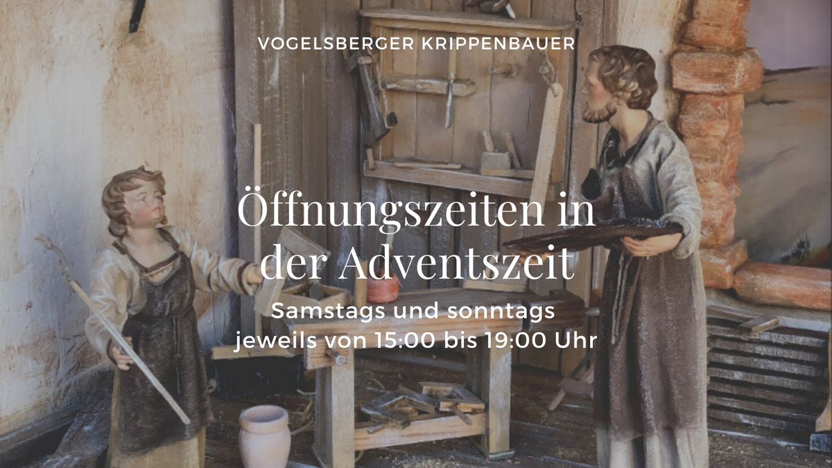 Bei mir finden Sie handgefertigte Weihnachtskrippen, schöne Figuren und Zubehör. 
Wann?🕒
An den Adventswochenenden samstags und sonntags von 15:00-19:00 h.
Wo?📍
Kasseler Straße 10 in Herbstein

#Vogelsberger #Krippenbauer #Herbstein #Vogelsbergkreis #Krippe #Holz #Kunsthandwerk