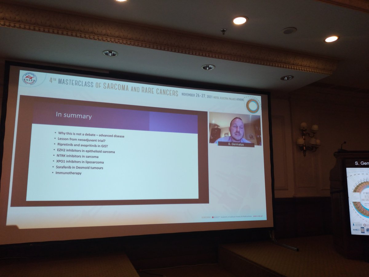 GreekSarc's tweet photo. Debate chemo according to histology Vs molecular targets #4thMasterclass #sarcomas @spyrosgennatas Constantinidou https://t.co/Qiloq5tIxE
