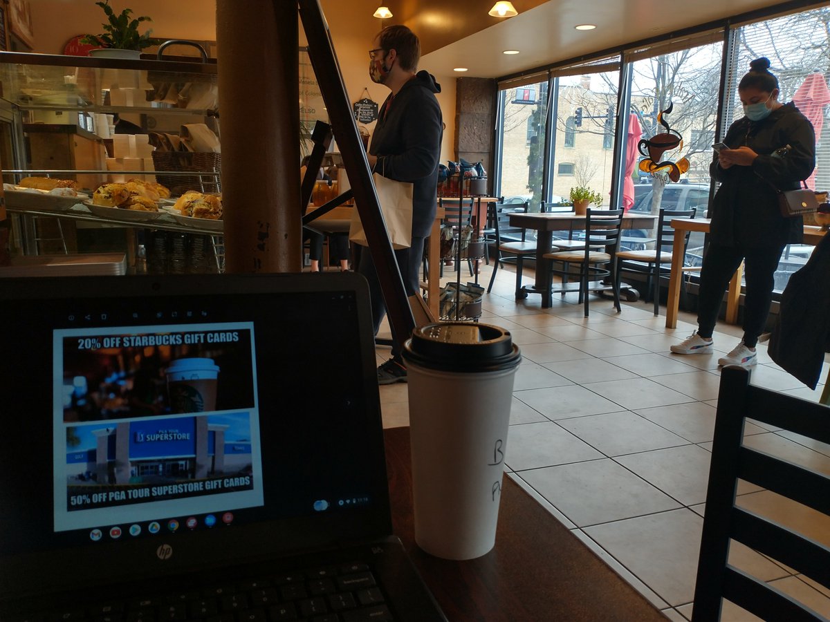 MidtownMike22's tweet photo. Good Morning! working on Delco Subro, our St. Charles 8th grade reunion, and slinging a few gift cards from an undisclosed location. #TheRevolutionWIllBeCaffeinated https://t.co/cGjR84t1Lt