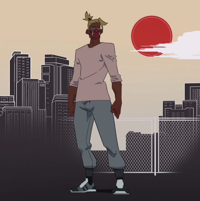 adacaleeeb's tweet photo. Clean Rising sun with Red Oni Mask.  
This guy is ready for a fight 💪😈

@EtherMobs #CNFTs #Ethermobs #Cardano #NFT #CNFTCommunity https://t.co/diwGlp3ejo