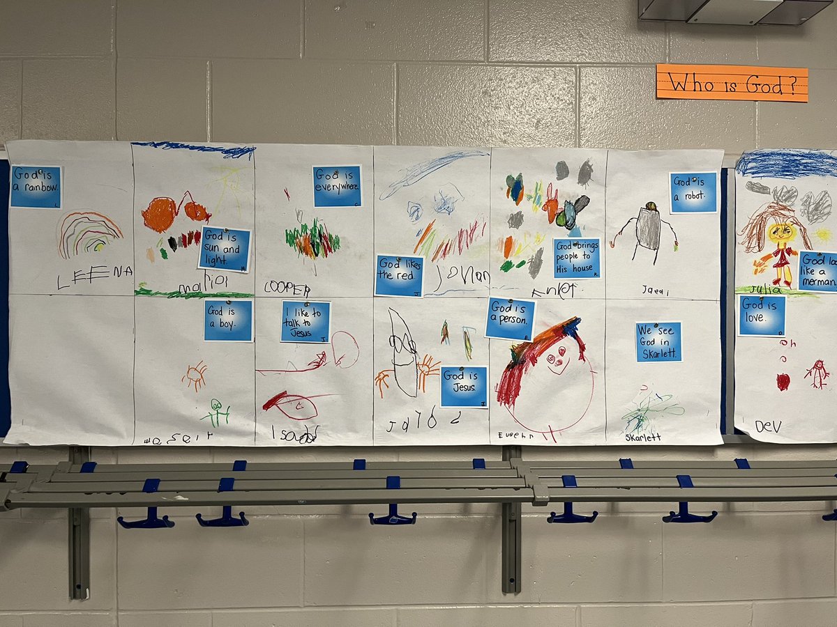 sjfgator's tweet photo. We thought it was very fitting to post Mrs. Riemer/Mrs. Castellan’s FDK inquiry about their thoughts on God, after engaging in Spiritual Development Day with our St. Joe’s staff yesterday. “God is Light”,”God is Love”,”God is a rainbow”,”God is everywhere.” #LoveWithAnOpenHeart https://t.co/l3irm71Idz