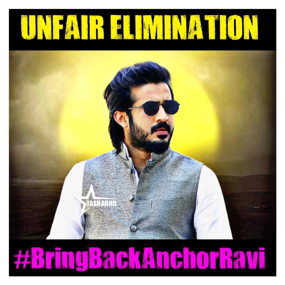 Anchoravi_Fans's tweet photo. #BringBackAnchorRavi 

Unfair Elimination 

Biggboss Pls Bring Back Ravi 
@StarMaa @anchorravi_offl 
#biggbosstelugu5 https://t.co/MLY2x5A5h7