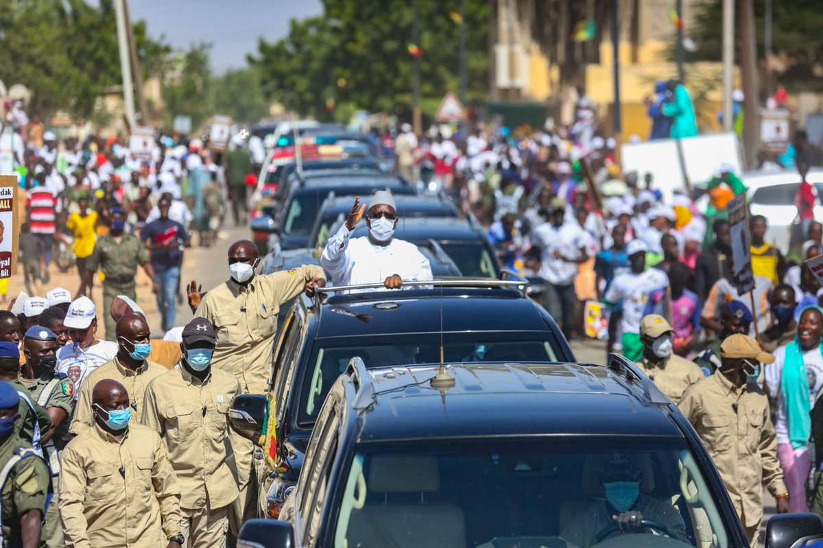 PR_Senegal's tweet photo. Le Président @Macky_Sall a été chaleureusement accueilli ce samedi à Dahra, dans le département de Linguére. Le Chef de l’Etat préside la 7e édition de la Journée nationale de l’élevage. https://t.co/jljBMPqTKJ