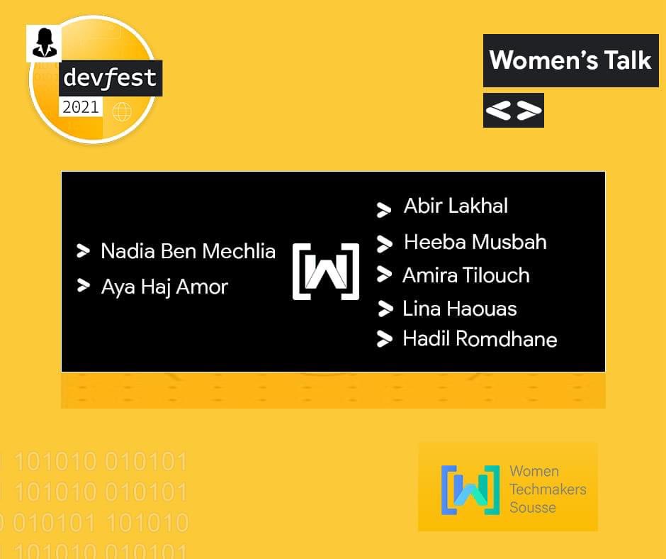 GDGSousse's tweet image. 📣📣 Last but not least WTM part is here📣📣

We can&apos;t celebrate DevFest without illuminating women&apos;s powers
⚠️ Don&apos;t miss your chance and reserve your place by filling the form down here :
forms.gle/AiZpcJVUbSMYkn…

#DevFestSousse21 #DevFestMena #GoogleTechnologies #GDGSousse #GDG