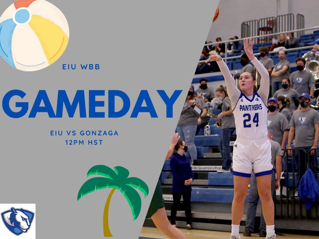 EIUWBB's tweet photo. Aloha Kakahiaka Panther Nation🌸 It is another panther women’s basketball GAMEDAY!!

📍University of Hawaii
⏰ 12PM HST (4PM CT)
🆚 Gonzaga https://t.co/UFmCut9V5l