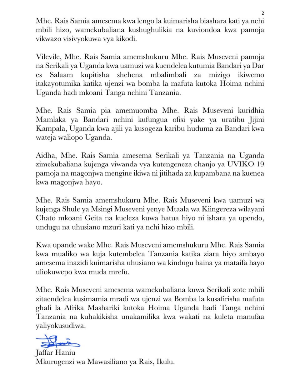 ikulumawasliano's tweet photo. TAARIFA KWA YOMBO VYA HABARI https://t.co/RM7he2VYNq