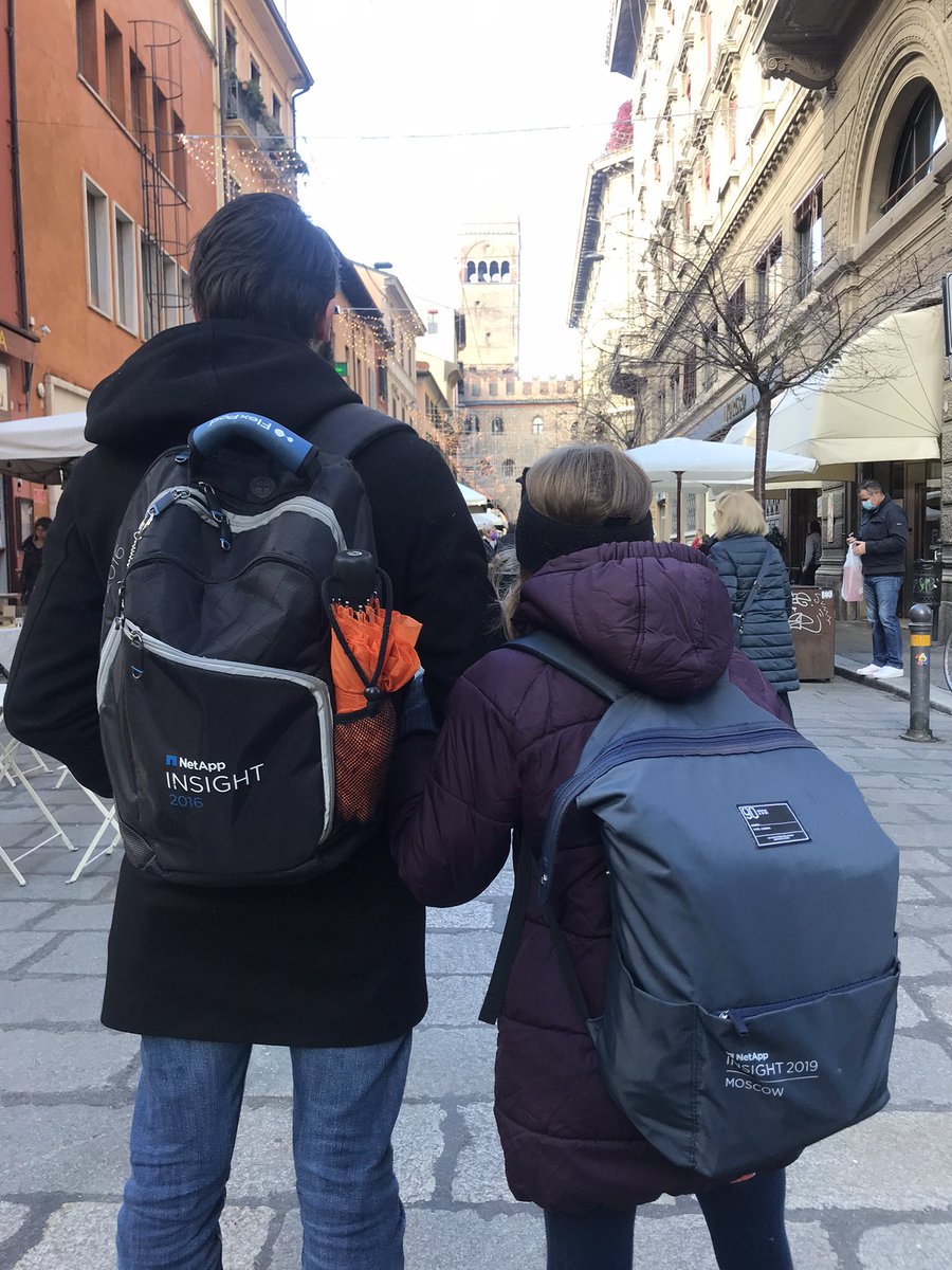 Travelling again ! Walking advertisement 😅 #LifeAtNetapp #Bologna