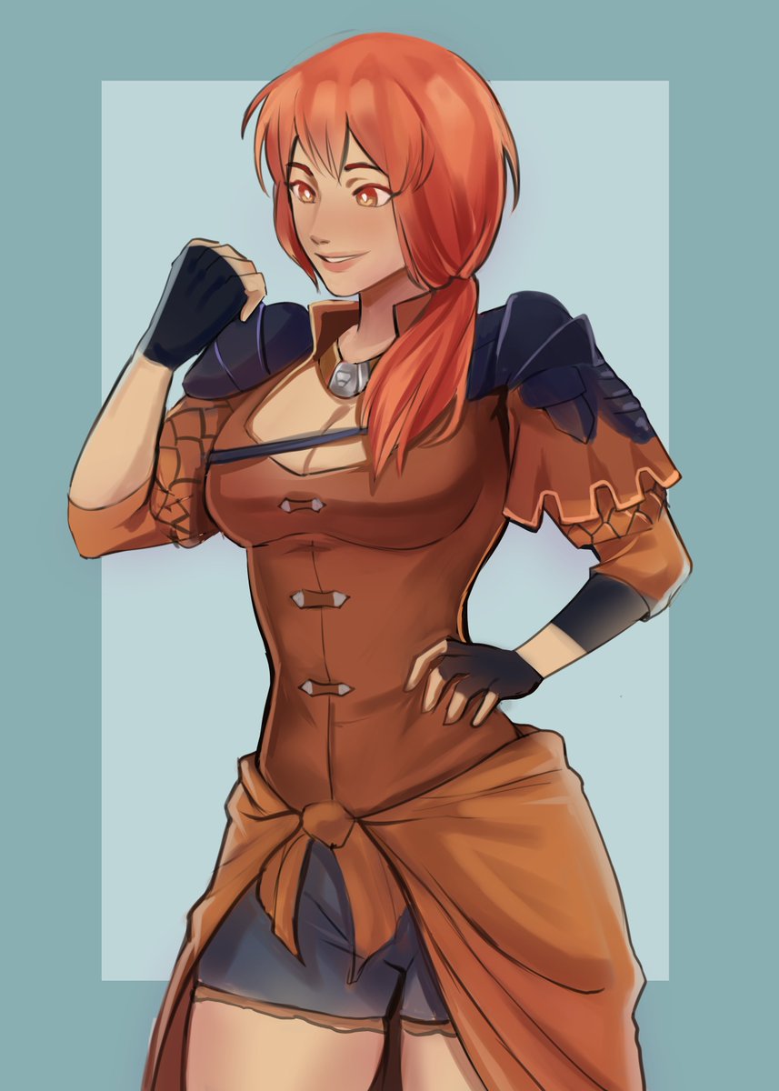 DA_clint0's tweet photo. After trying on a mysterious looking pendant, Clint finds himself turning into yet another character from Fire Emblem: Three Houses. While caught off guard, Clint quickly warms up to becoming Leonie.

Thanks so much to artist @bumitrash for this wonderful commission!

(2/2) https://t.co/DvYEtV170a