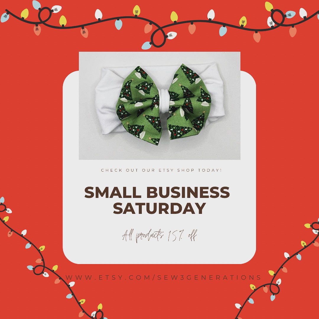 sew3generations's tweet photo. It small business Saturday! And to celebrate the occasion all our products are at least 15% off today ! And free shipping over $20! https://t.co/Yx6KOwveEF