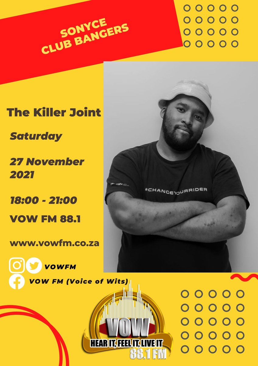vow_881's tweet image. We are taking you to the dance floor with #ClubBangers by @RealDjSonyce 

Np : SONIDO - Alright
@itssonido 

⏲️18:00 - 21:00
📡vowfm.co.za
📻88.1 FM
#TheKillerJoint 
#SoundsOfSpring
