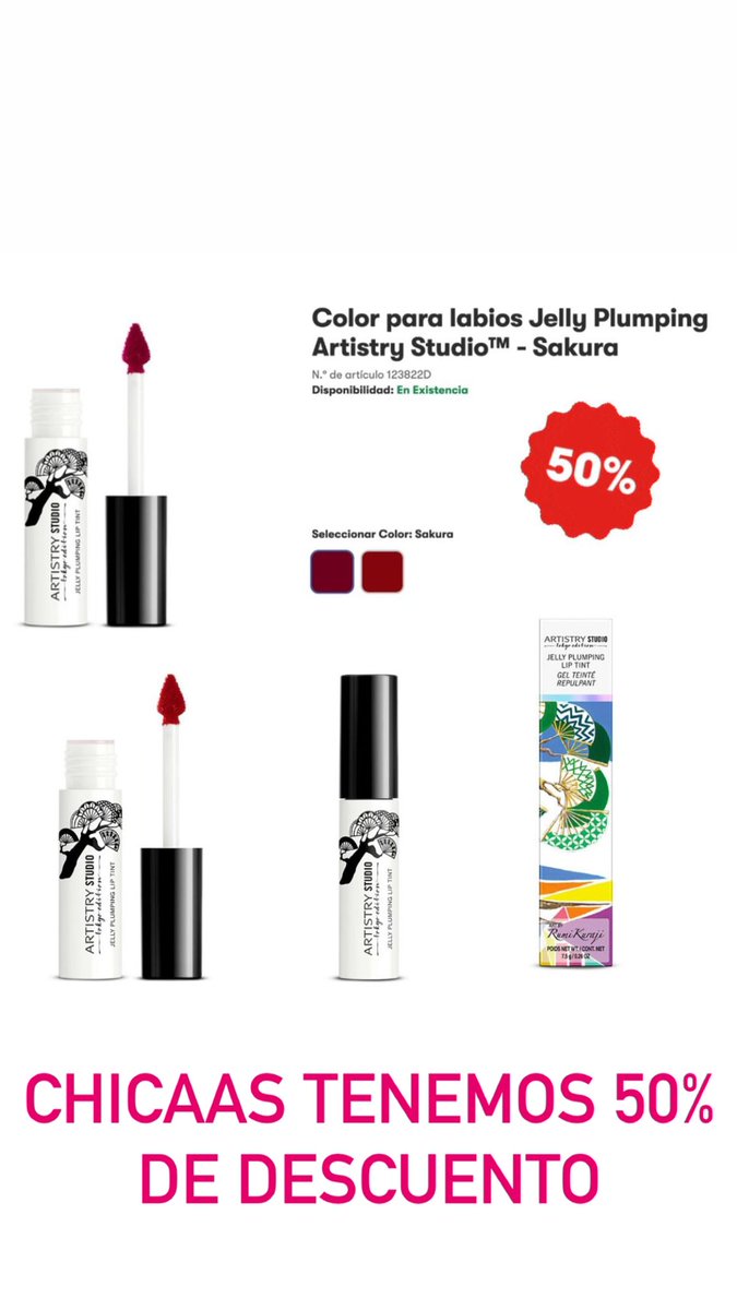 Enjoy 50% offf for today! 

Color para labios Jelly Plumping Artistry Studio™ - Persimmon amwy.me/07a4D1Ojd