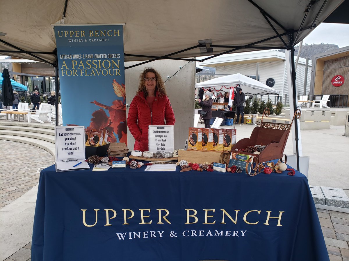 We're all set up and ready to go here at the @districtwinevillage for their winter market. Stop by our table if you're in the area, we'll be here until 6pm!
.
.
.
#upperbench #naramatabench #bcwine #wine #bccheese #cheese #wineandcheese #christmas #cheeseforchristmas