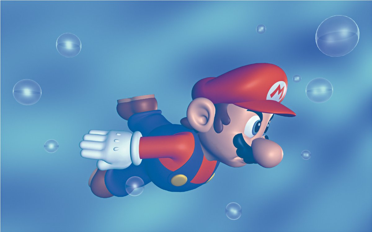 PSH_artarchive's tweet photo. Four 3D-renders of #Mario swimming from #SuperMario64.

original render ✅
scanned graphic ❌

reconstruction ❌
color correction ❌
custom edit ❌
upscaled ✅(~250%) https://t.co/7J6DdhgDJd