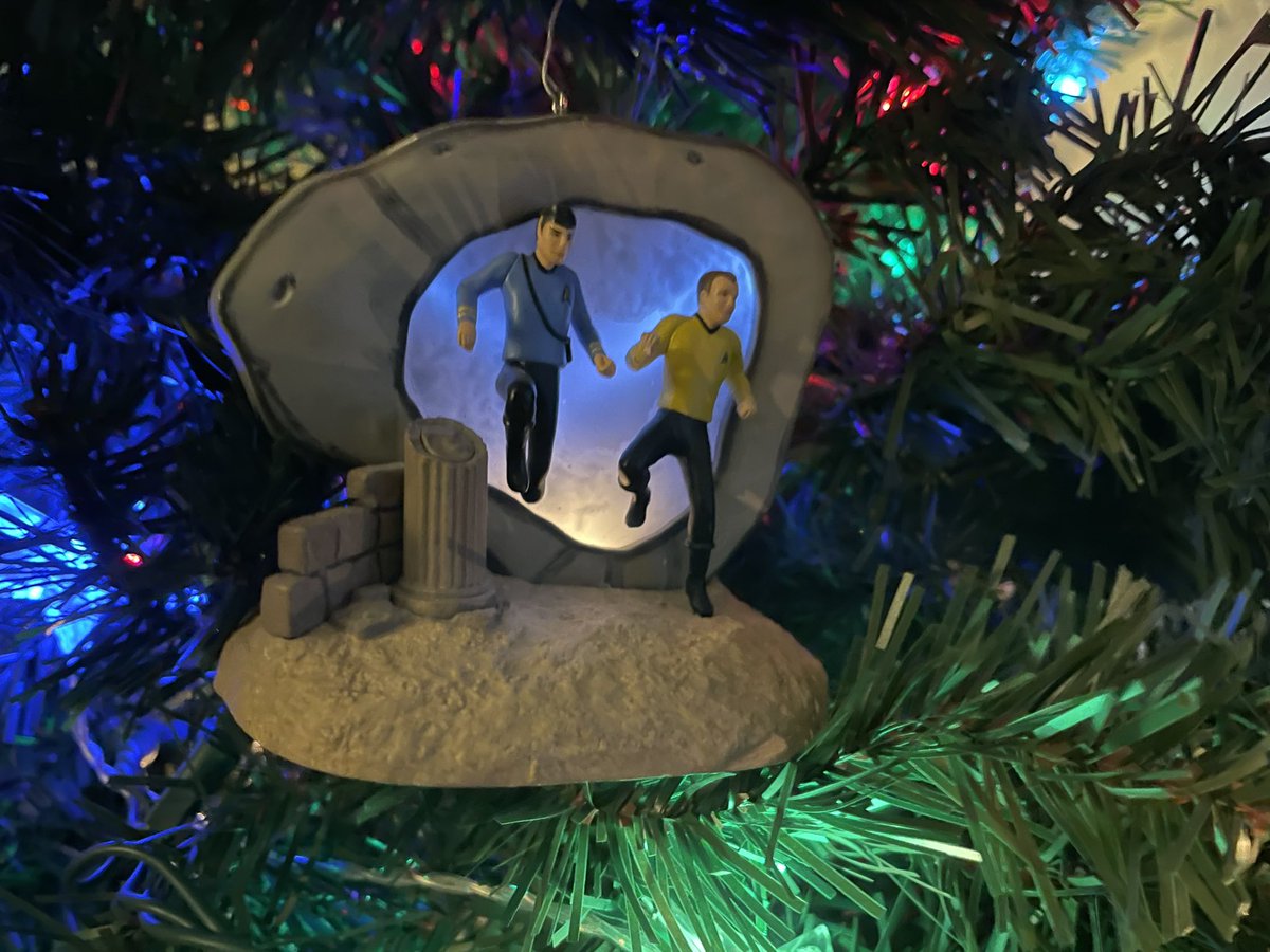 NukeHavoc's tweet photo. The #GeekTree is up. I used DS9 as a tree topper; it seemed most appropriate. https://t.co/h4mXvCssZD
