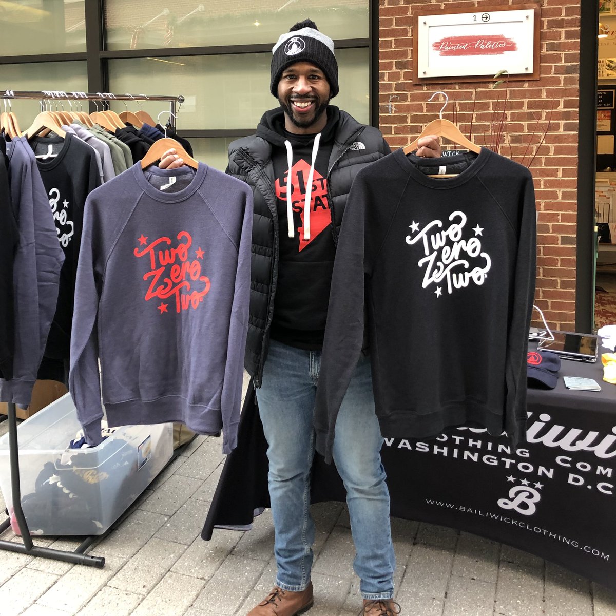 BailiwickCrewDC's tweet image. Thanks to everyone who braved the cold today &amp;amp; supported us on #SmallBusinessSaturday!

We appreciate you! 🙌🏾

Let us know if you like the new #TwoZeroTwo crewneck sweatshirts - made w/our fave @PaintedPalettes!
 
#shopsmalldc #shoplocal
